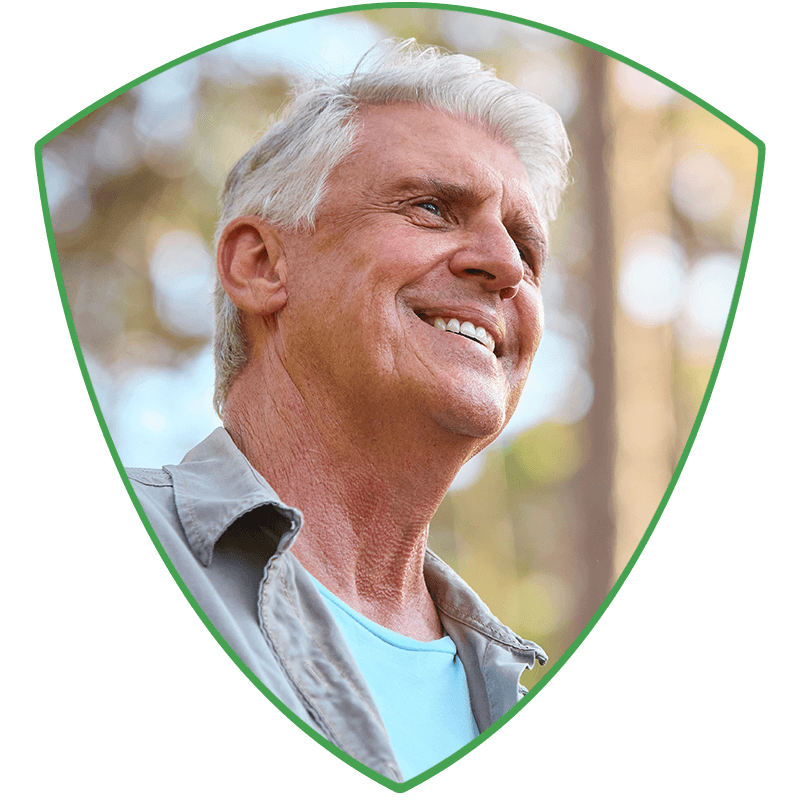 older man with new teeth