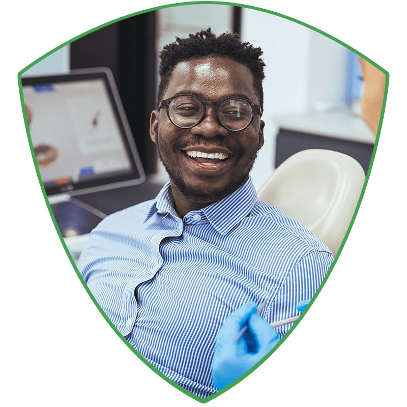 dental patient with his happy smile
